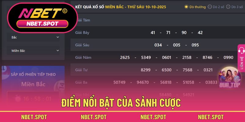 Điểm nổi bật của sảnh cược