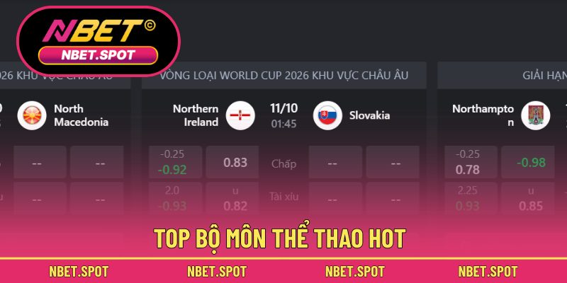 Top bộ môn thể thao hot
