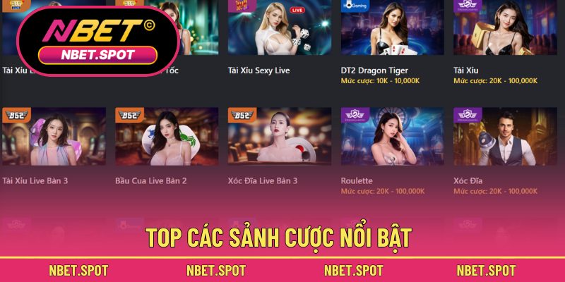Top các sảnh cược nổi bật